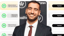 Homepage looper showing the comparison of a real photo of Patrick Brischetto and an AI-generated image