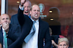 DUSSELDORF, GERMANY - JULY 6: Prince William, Prince of Wales and FA President celebrates the goal of Bukayo Saka of England with FA Chair Debbie Hewitt, FA CEO Mark Bullingham, left UEFA President Aleksander Ceferin during the UEFA EURO 2024 quarter-final match between England and Switzerland at Dusseldorf Arena on July 6, 2024 in Dusseldorf, Germany. (Photo by Jean Catuffe/Getty Images)
