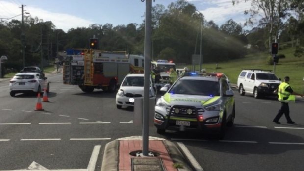 Woman, 94, injured after truck rear-ends ute on Pacific Motorway