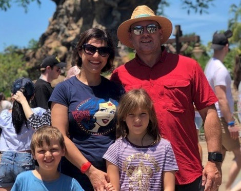 Rachel and Peter Brittliff, with their children Lily and Ethan.