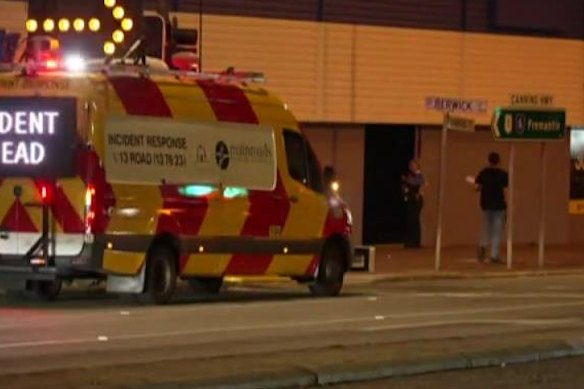 A car has hit a pedestrian in Victoria Park.