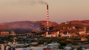 Glencore’s smelters dominate the skyline in Mount Isa.