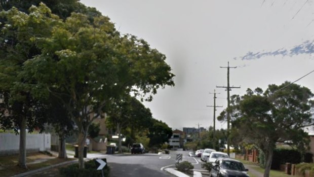 Bonython Street in Windsor looking north to Hadfield Street, towards which the man was last seen running.