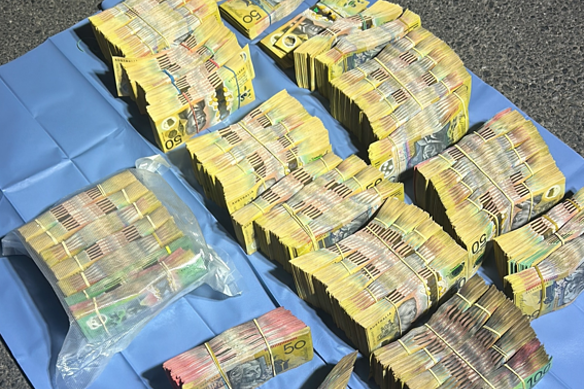 Close to $1 million in cash was found in a truck in Wagga Wagga, police said.