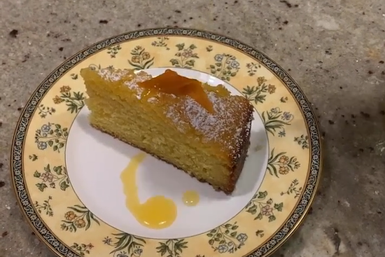 Helen Goh’s mandarin and yoghurt cake with cardamom syrup.