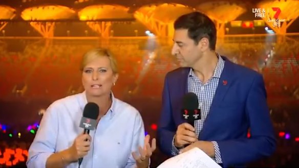 Seven Network commentators Basil Zempilas and Johanna Griggs voiced their fury at the decision to exclude athletes from the closing ceremony broadcast.