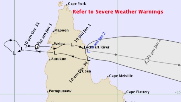 The forecast map for ex-Tropical Cyclone Penny issued on Wednesday.