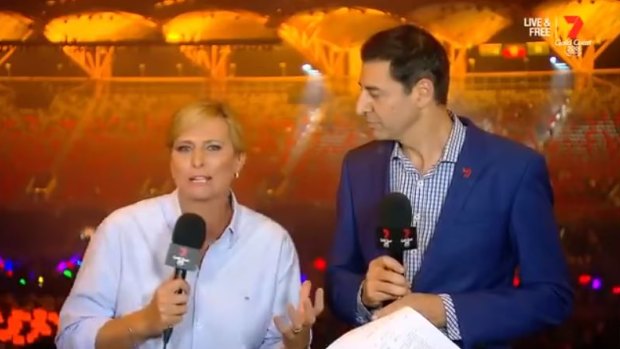 Seven Network commentators Basil Zempilas and Johanna Griggs voiced their fury at the decision to exclude athletes from the closing ceremony broadcast.