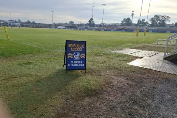 The closed field at Parramatta training.