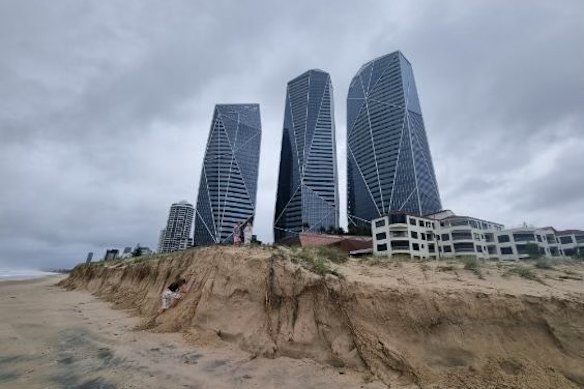 The Gold Coast has been hit by severe coastal erosion.