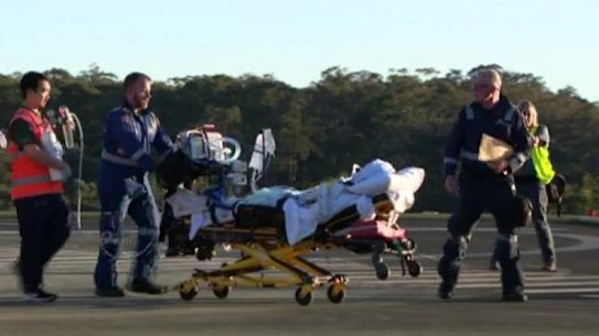 Emergency services respond to Kai McKenzie, bitten by a shark in Port Macquarie on Tuesday, July 23,2024