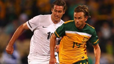 Under control ... Brett Holman playing for the Socceroos.