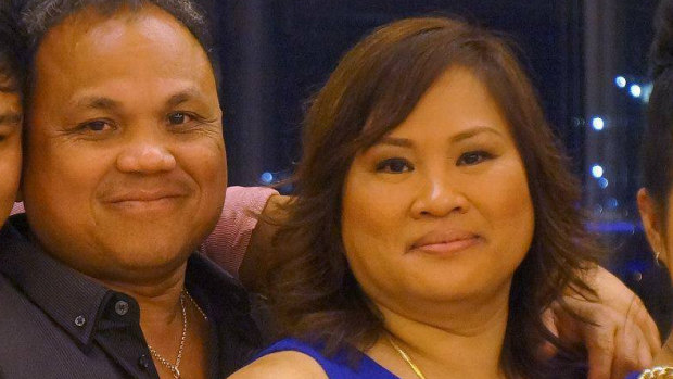 Perven and Mary Ann Abellanoza. Ms Abellanoza has been accused of defrauding her employer, Silversea Cruises, of $3.5 million over four years. 