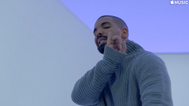 Drake dancing in 'Hotline Bling'.