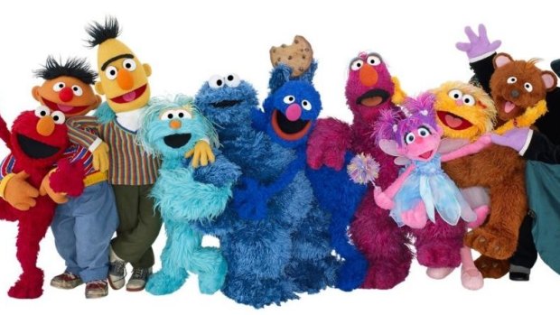 The muppet cast of Sesame Street.
