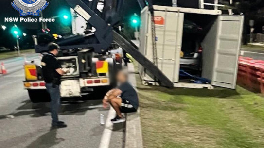 Mostafa Baluch, who has been on the run for more than two weeks, was arrested at the Queensland border. 