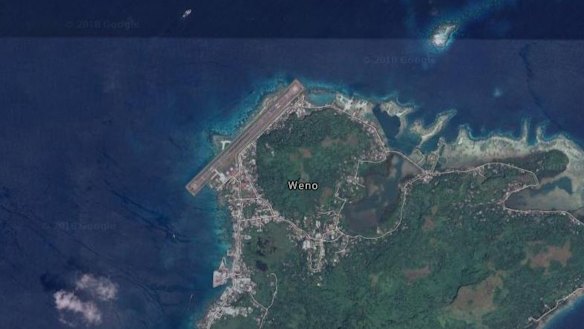 The plane was due to land at Weno airport but ended up in the Chuuk Lagoon.