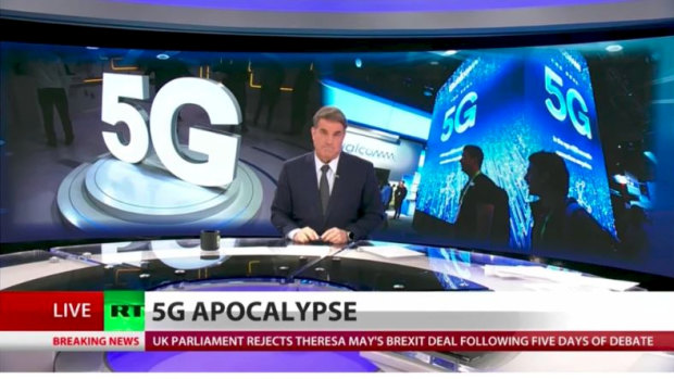 Russian-backed news site RT's warnings of a "5G apocalypse" might not be what they seem.