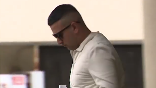 Maytham Hamad leaving Perth Magistrates Court in June 2025.