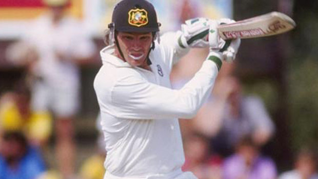 Dean Jones on the way to a double-century in Adelaide in 1989.