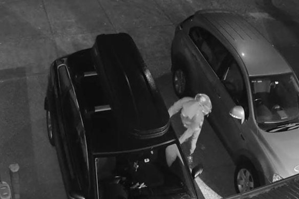 CCTV footage of a man police wish to speak to following the attack on the delivery driver.
