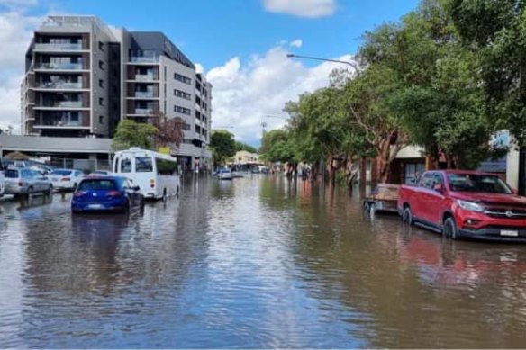 A sudden storm caused flash flooding in parts of western Sydney. 