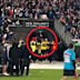 Projectiles are thrown at the referees at Eden Park.