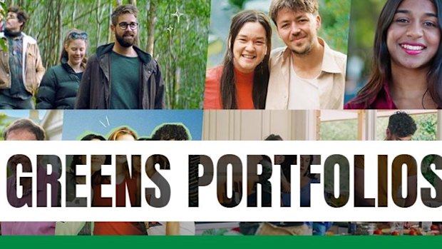 The Greens new banner, replacing Adam Bandt. 