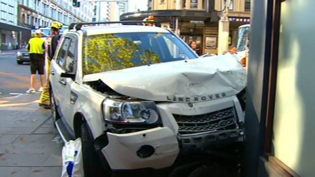 A crash on Goulburn Street and Elizabeth Street saw three people sent to hospital.