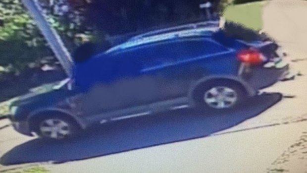 The Holden Captiva that the alleged offender is believed to have fled in.