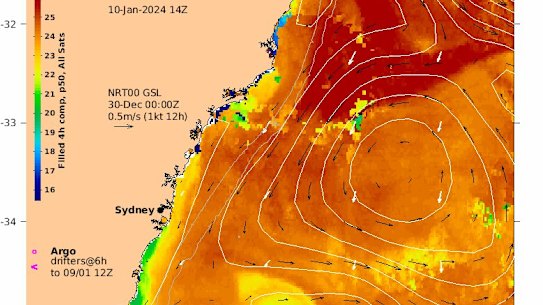 Warm water off the NSW coast contributed to the record dew point.