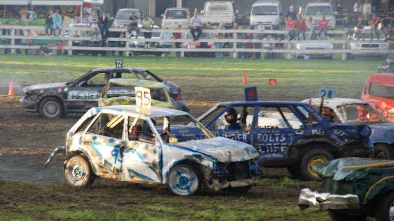 Demolition derby car ploughs into crowd, injuring nine