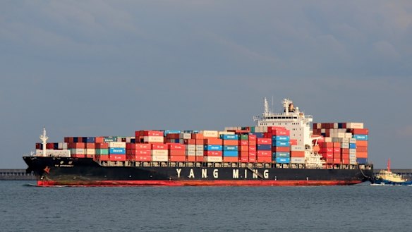 YM Efficiency lost 83 containers overboard off the central coast.