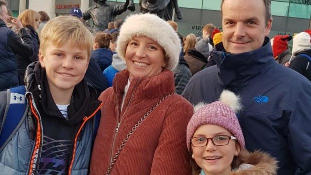 British father Ben Nicholson confirmed his wife Anita, 14-year-old son Alex and 11-year-old daughter Annabel were killed.