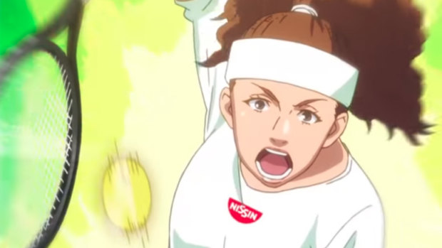 The anime version of Naomi Osaka in an ad for Japanese instant-noodle brand Nissin.