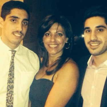 The last photo of Teresa taken with her sons Luke (left) and Daniel in early 2013.   