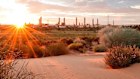 Santos’ production at its Moomba hub in South Australia’s north was reduced by flooding in the June quarter.