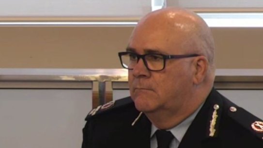 Queensland Police Assistant Commissioner Brian Codd speaking at the inquiry into police response to domestic violence. 