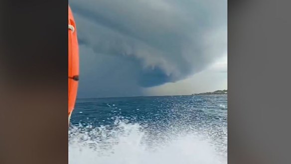 The weather filmed by Ngurah Komang, a tour boat leader, on the day the Sea Dragon 2 capsized in Bali.