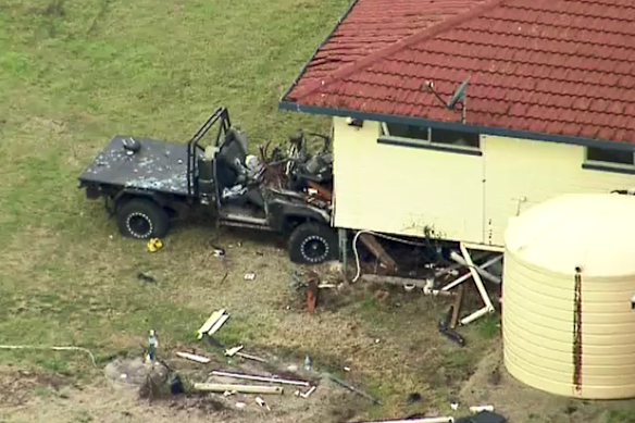 Car crash into house at Scenic Rim south of Brisbane.