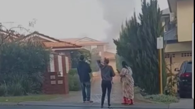 A house was on fire at Escot Road, Innaloo on Thursday.