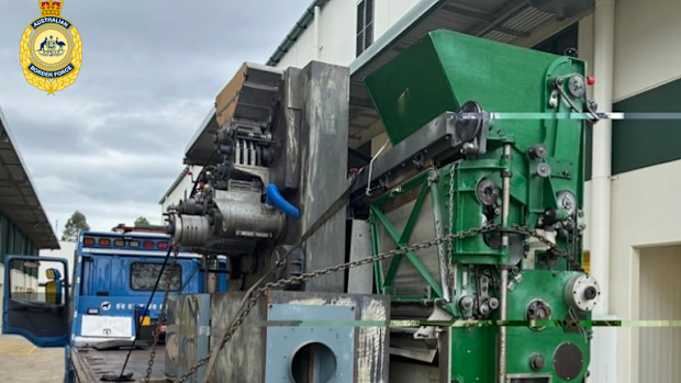 The manufacturing machine seized in Sydney’s north-west can produce over 3.5 million cigarettes every day.