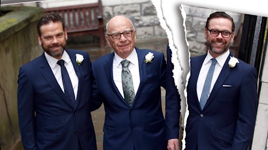 Lachlan, Rupert and James Murdoch.