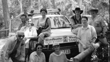John Sinclair (far right) with the Fraser Island Defenders Organisation in 2002.