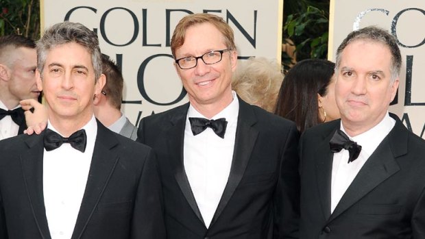 From left: Alexander Payne, Jim Burke and Jim Taylor, 'The Decendants' producers.