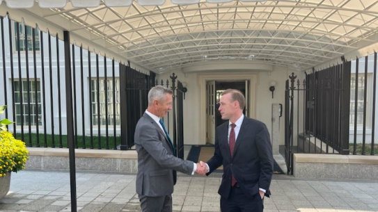 Peter Hartcher meets US National Security Adviser Jake Sullivan at the White House. 