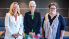 The Commonwealth COVID-19 response panel expects to complete its report by September.  L-R: Dr Angela Jackson, Chair Ms Robyn Kruk, Professor Catherine Bennett. 