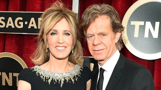 Felicity Huffman, pictured with William H. Macy, was among 33 parents charged as part of the alleged fraud scheme.