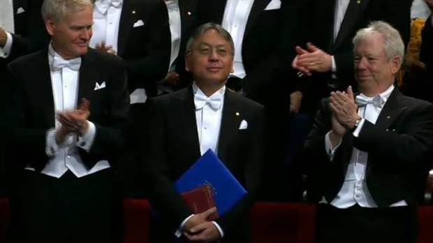 Kazuo Ishiguro receives his Nobel in 2017.