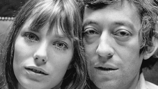 English actress Jane Birkin and French musician Serge Gainsbourg at home in Paris.
